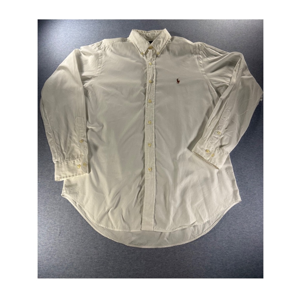 Polo Ralph Lauren Classic Fit White Button Down Shirt Vintage 16 34/35 Large